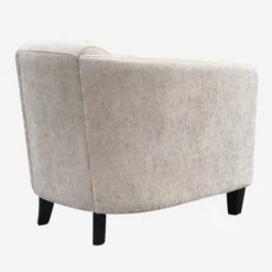 Turnball Taupe Armchair -Andrew Martin 274027 turnball chair taupe angle 2