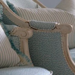 Picket Turquoise/Island Trim Cushion -Andrew Martin 308648 pollen picket turquoise