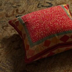 Courtyard Dianthus Cushion -Andrew Martin 308865 dianthus cushion detail