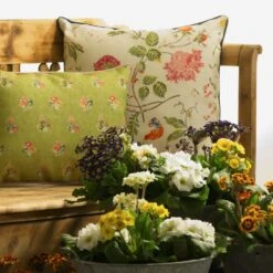 Spinney Leaf Outdoor Cushion 7 Spinney Leaf Outdoor Cushion -Andrew Martin 309082 wild wood ivory spinney leaf cushion