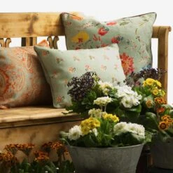 Spinney Duck Egg Outdoor Cushion -Andrew Martin 309096 wild wood duck egg spinney duck egg gazebo duck egg