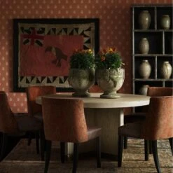 Raffles Dining Table -Andrew Martin 309177 secret garden lifestyle raffles round bonfire americana chairs cow parlsey clementine horseshoe rug