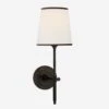 Bryant Wall Light, Bronze With Black Trim Shade -Andrew Martin 324699 bryant bronze