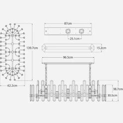 Bonnington Linear Chandelier 7 Bonnington Linear Chandelier -Andrew Martin 326267 bonnington large linear tech