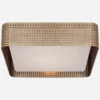 Precision Ceiling Light -Andrew Martin 327411 precision large square flush mount in antique burnished brass