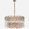 Adele Chandelier -Andrew Martin 327480 adele large wide drum chandelier in hand rubbed antique brass