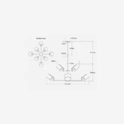 Osiris Chandelier -Andrew Martin 327594 osiris tech drawing