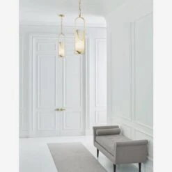 Melange Pendant Light -Andrew Martin 328853 melange small elongated pendant brass life 2
