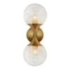Double Wall Light In Antique Brass -Andrew Martin 33008 cristol antique brass double wall light