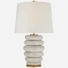 Phoebe Table Lamp -Andrew Martin 333973 phoebe stacked table lamp in antiqued white