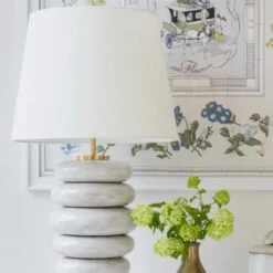 Phoebe Table Lamp 11 Phoebe Table Lamp -Andrew Martin 333982 phoebe stacked table lamp in antiqued white lifestyle 2