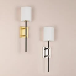 Denise Wall Light -Andrew Martin 336802 denise wall light aged old bronze and polished nickel