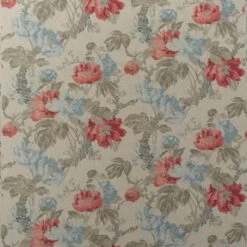 Peony Sea Coral Fabric -Andrew Martin 339298 peonyseacoralsml