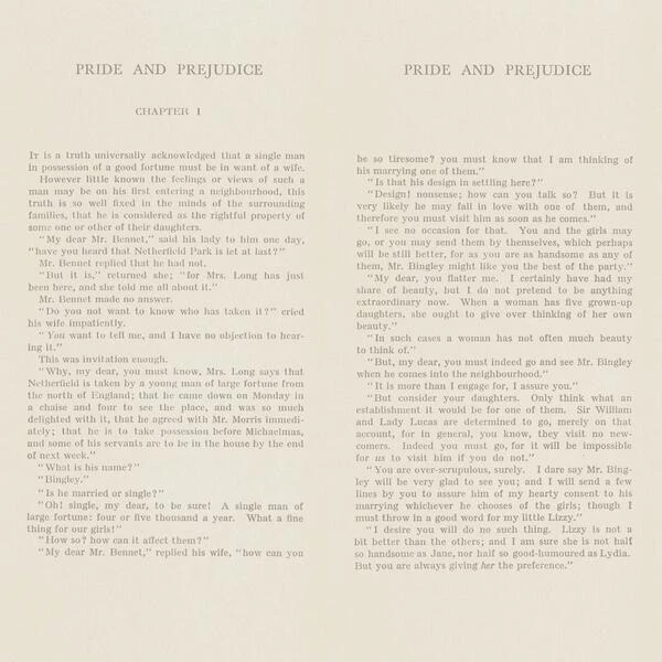 Pride & Prejudice Wallpaper, Large Panel A + B 3 Pride & Prejudice Wallpaper, Large Panel A + B