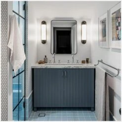 Selecta Wall Light -Andrew Martin 340418 selecta long sconce in bronze and hand rubbed antique brass life 2