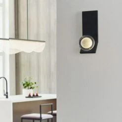 Mina Wall Light -Andrew Martin 348370 mina wall light nightshade black life 2