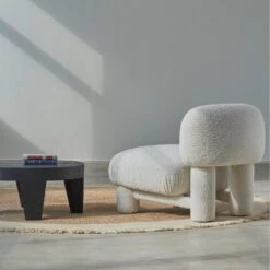 Bella Accent Chair -Andrew Martin 354846 bella chair jacquard boucle cream 3 lifestyle