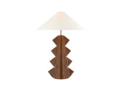 Striking Table Lamp With A Ceramic Glaze