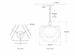 Chandelier In Gild With Strie Glass -Andrew Martin 49740 loire chand