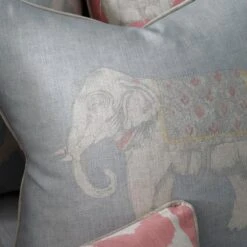 Jumbo Powder Fabric -Andrew Martin 69433 jumbo powder cushion detail 2