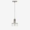 Iris Pendant Light -Andrew Martin 88835 iris quatro pendant in polished nickel with clear glass