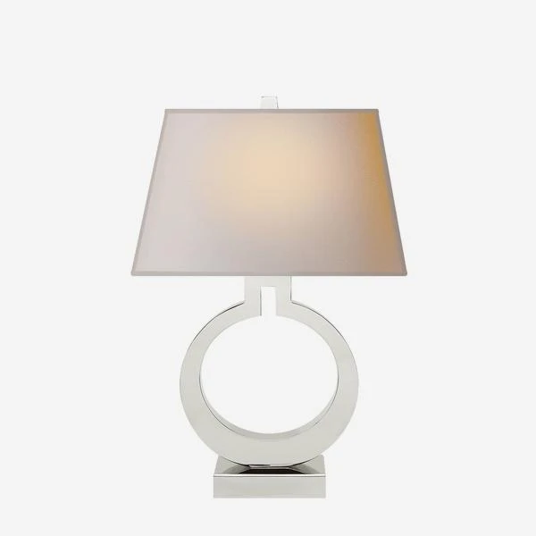 Ring Form Table Lamp, Polished Nickel 3 Ring Form Table Lamp, Polished Nickel
